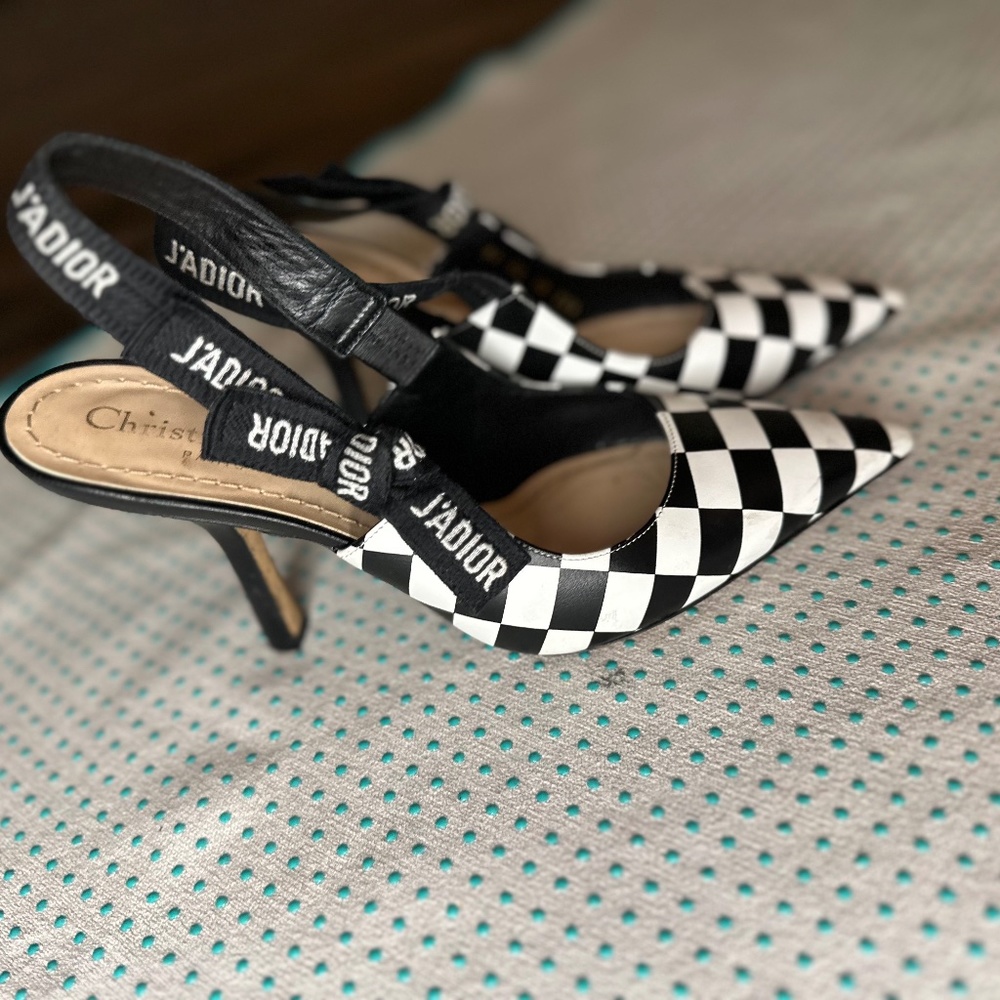 DIOR CHECKERED HEELS
